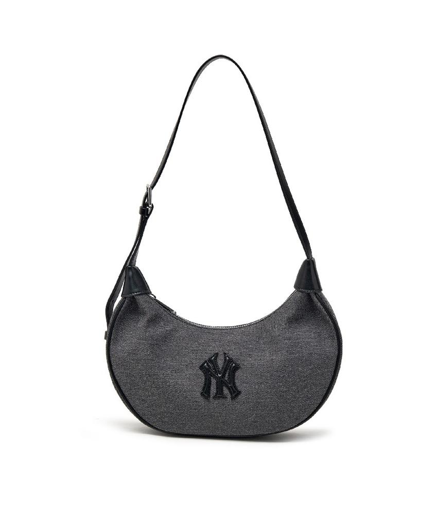 Mlb Basic Canvas Hobo Bag Ny (Black)