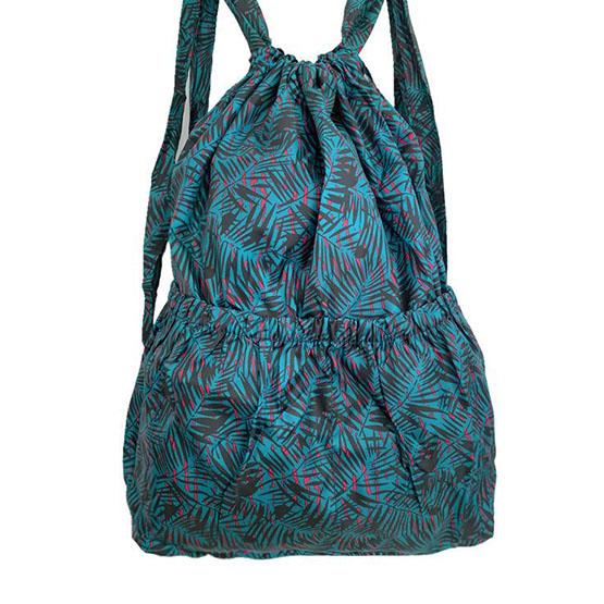 WTEMPO Printed Beach Casual Nylon Drawstring Backpacks Women's Four Seasons Outdoor Sports Bags Mommy Bags Large Capacity Lightweight Travel Backpacks