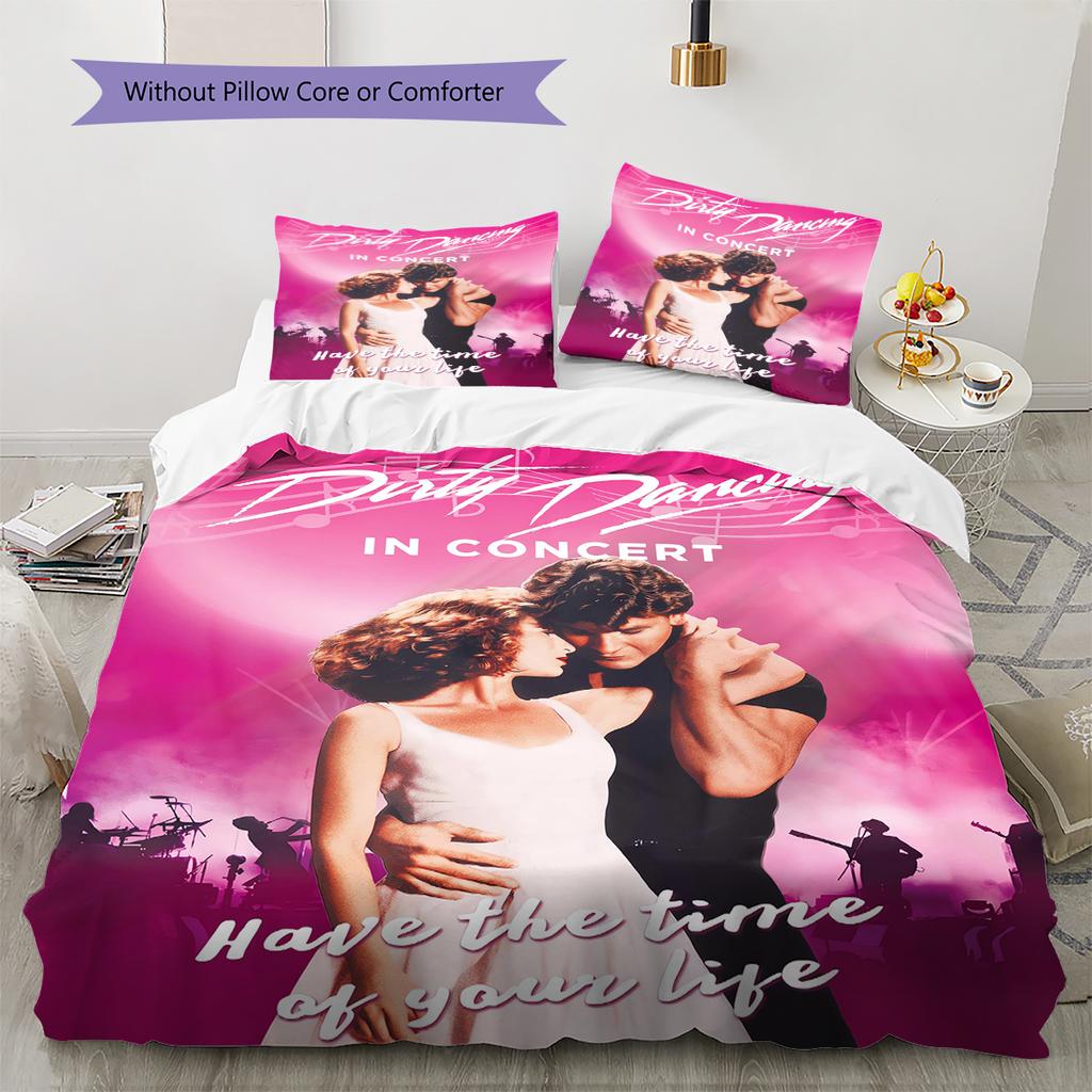 Dirty Dancing Pattern Bedding Quilt Set Quilt Cover Pillowcase Home Decoration Gift (1 * duvet cover + 2 * pillowcase, without core)