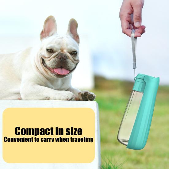 550ml Foldable Dog Water Bottle Portable Outdoor Pet Water Dispenser for Cat Puppy Walking Hiking Travel
