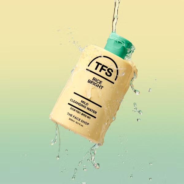 The Face Shop Rice Bright Mild Cleansing Water 300 ml/ Deep Cleansing, Moisturizing, Korean Cosmetics, Kbeauty