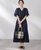 Nano Universe Made in India Cotton Flared Size S Dress, Women's, (120), Navy, 669-5119303