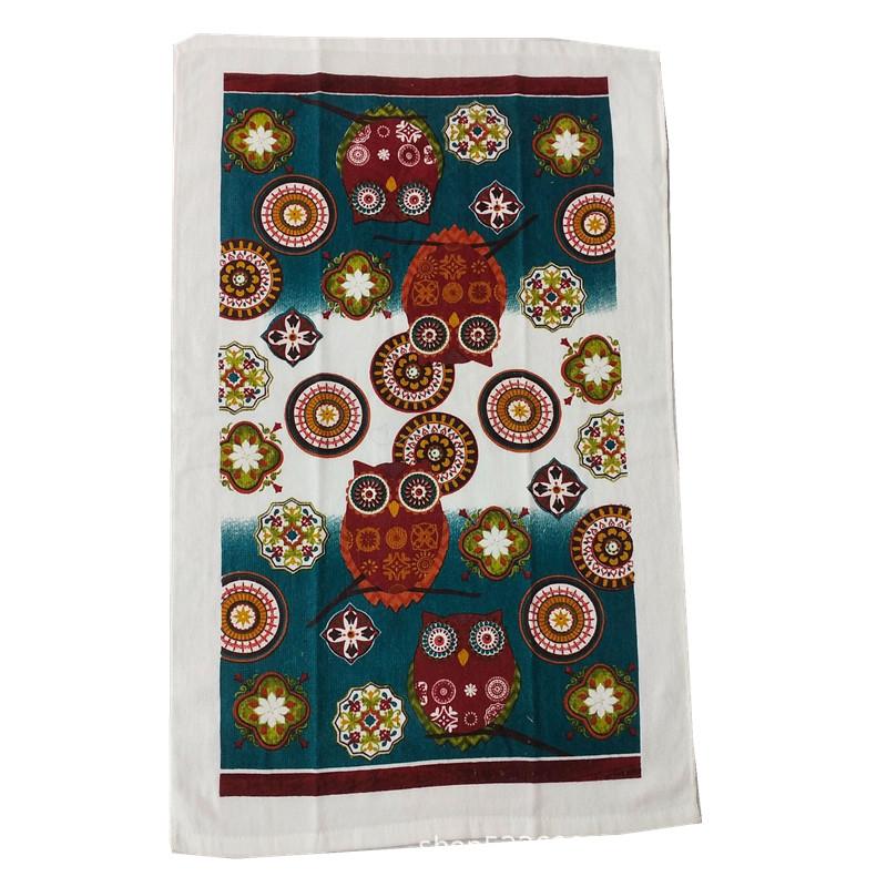 

1 шт. 38x63 см цветное печатное хлопковое кухонное полотенце для мытья посуды впитывающая влагу салфетка для уборки праздничный подарок