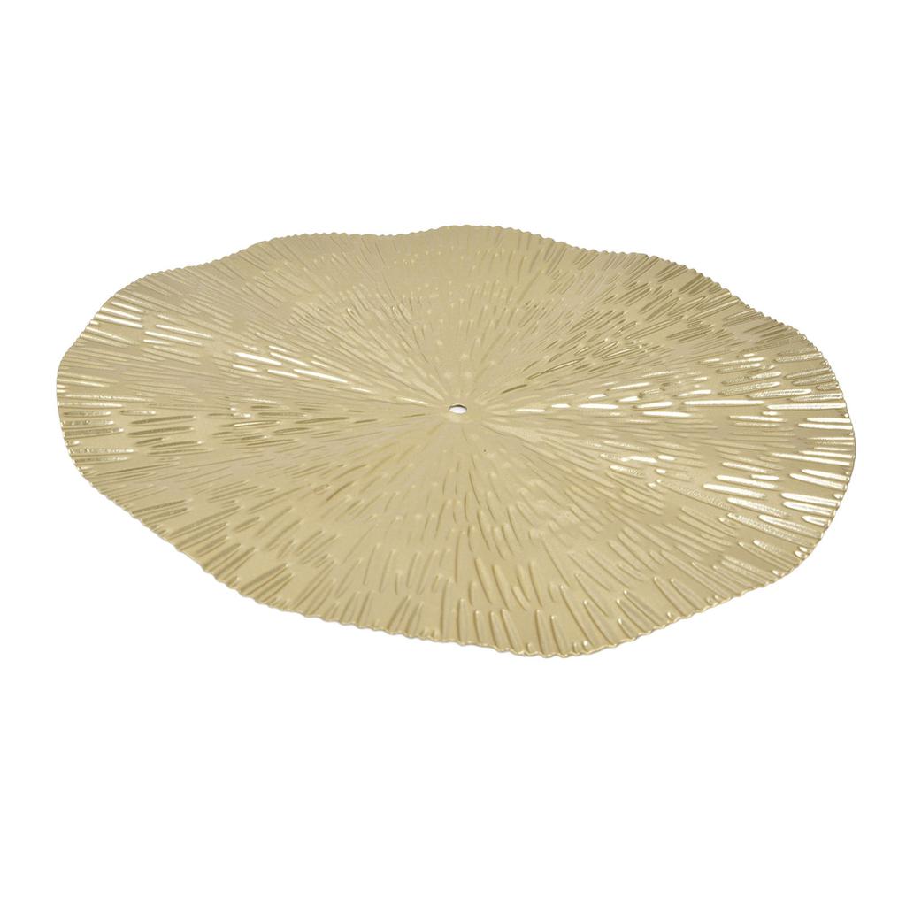 Round Wall Art Decor Elegant Style Iron Material 24.5cm/9.6in Delicate Texture Appearance Golden
