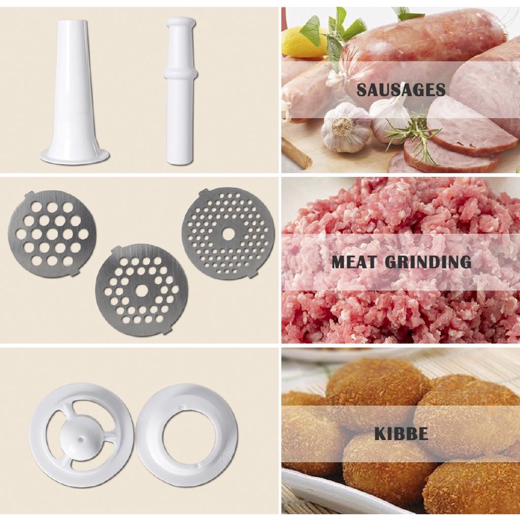 Electric Meat Grinder Mincer Sausage Stuffer Maker Filler Machine Food Processor Meat Slicer for Pie Patty 2800W 220V