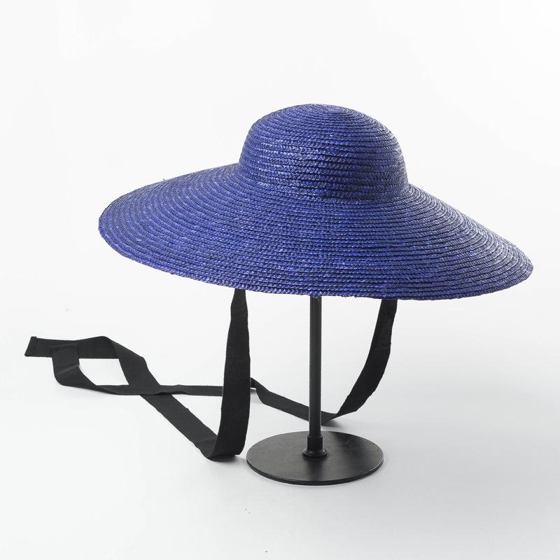 202504-HH5076A ins chic summer Sunscreen British minimalism natural straw model holiday lady sun cap women leisure hat