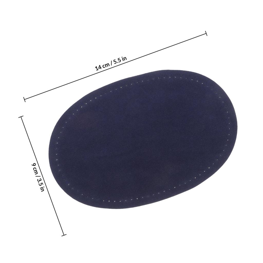 1Pair DIY Soft Lint Elbow Patch Oval Shape Sewing Appliques for Jackets Sweaters Clothes Repair Decorative Sewing Patch