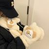Warm fluffy plush gloves scarf two-piece set thickened cold-proof artifact cute puppy gloves