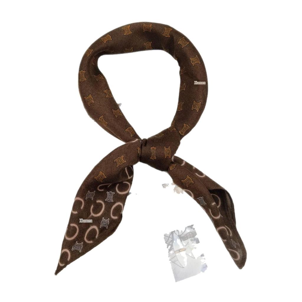 Foulard Rétro Chevrons Coton-Lin Soie: Sensation velours, Petit carré, Châle protection solaire, Cache-cou & Foulard pour femme.