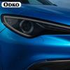 Car Headlight Protective Film Front Light Transparent Smoked Black TPU Sticker For Alfa Romeo Stelvio 949 2017-On