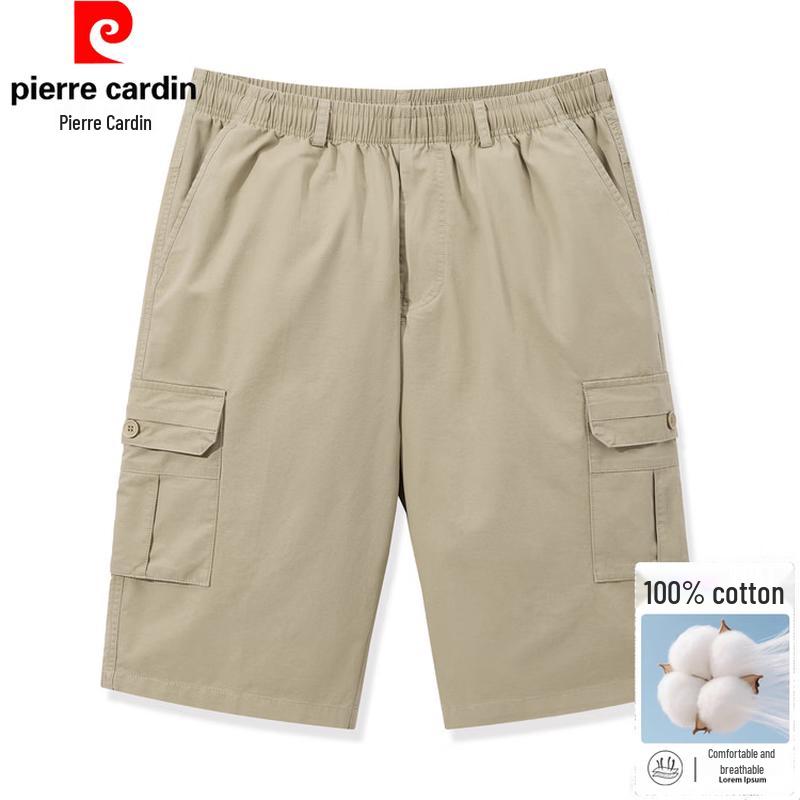 Pierre Cardin Men s Summer Cotton Breathable Multi-Pocket Cargo Shorts 4XL