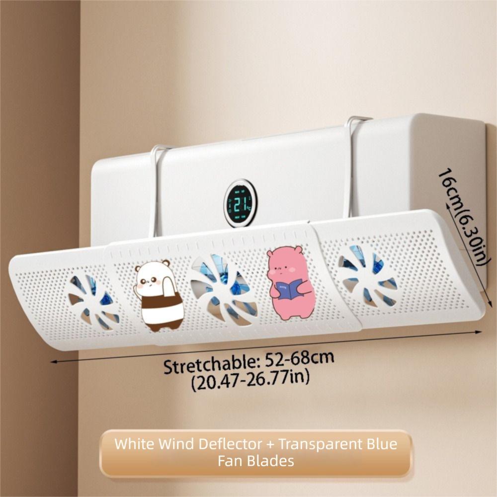 With 3 Fans Adjustable Air Vent Baffle Adjustable AC Vent Baffle Conditioner Baffle For Bedroom