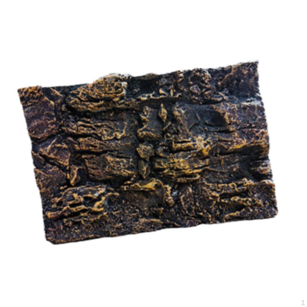 3D Rock Aquarium Background Terrarium Backdrop Easy to Install Replacement Simulation for