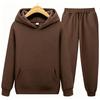 Men's Autumn/Winter Casual Hooded Sweatshirt & Long Pants Set for Fitness and Running.
