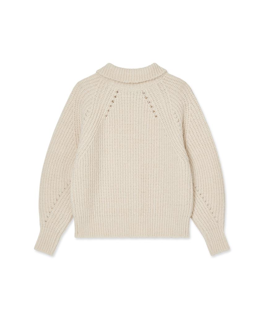 Aussel Curved Sleeve Pullover Cream