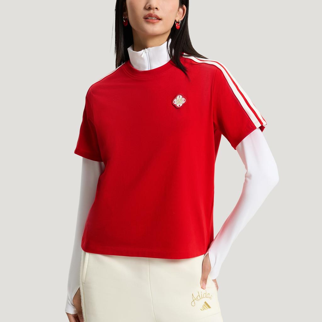 Adidas Year Of The Horse New Year Collection NYR Sports Casual Skin-Friendly Short Sleeve T-Shirt Women T-Shirts KV0506