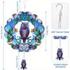 Wind Spinners Outdoor, Owl Metal 3D Hanging Garden Decor, 12-inch Stainless Steel Wind Spinner with Tail Spinner