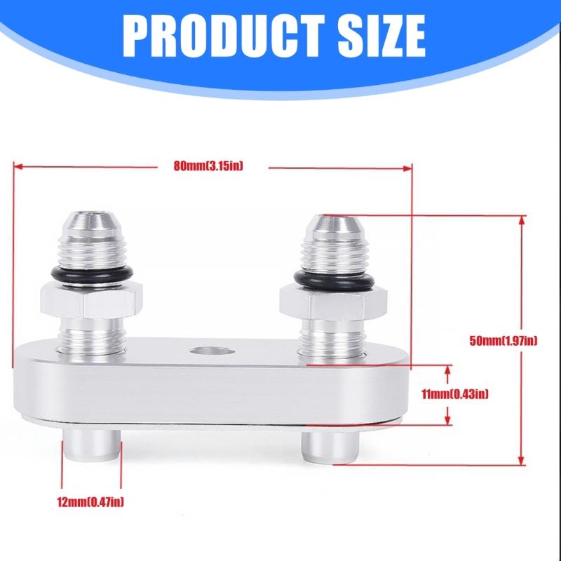 6AN Transmission Line Adapter Plate For 6L80E 8L90E With Aerospace Aluminum Construction And Customizable Fittings