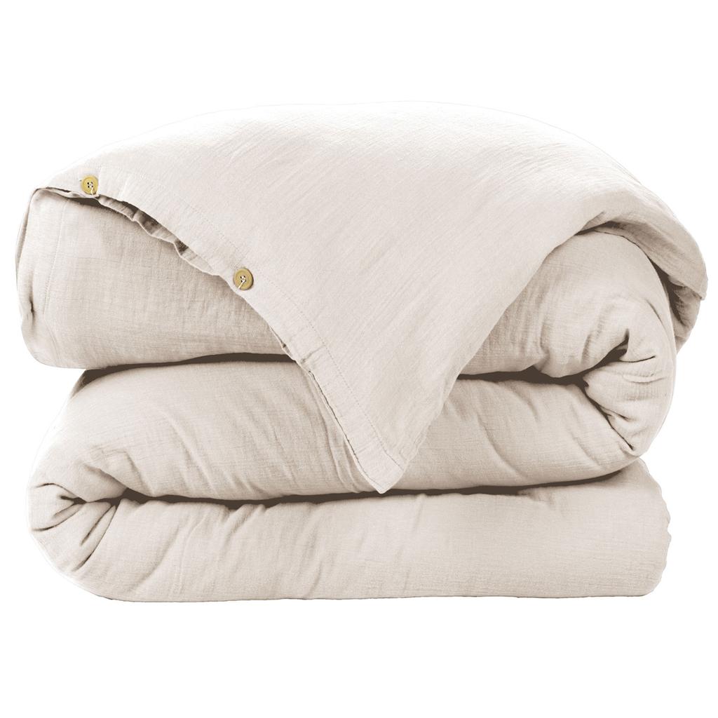 Duvet Cover 200x200 Cm In Natural Cotton Gauze