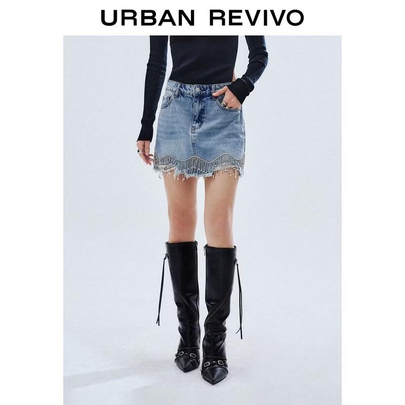 UR 2026 Women s Washed Denim Mini Skirt L