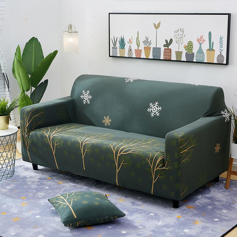 Solid Color Elastic Sofa Cover All-inclusive Old-fashioned Armrest Sofa Cover Fabric Dust Cover Light Luxury