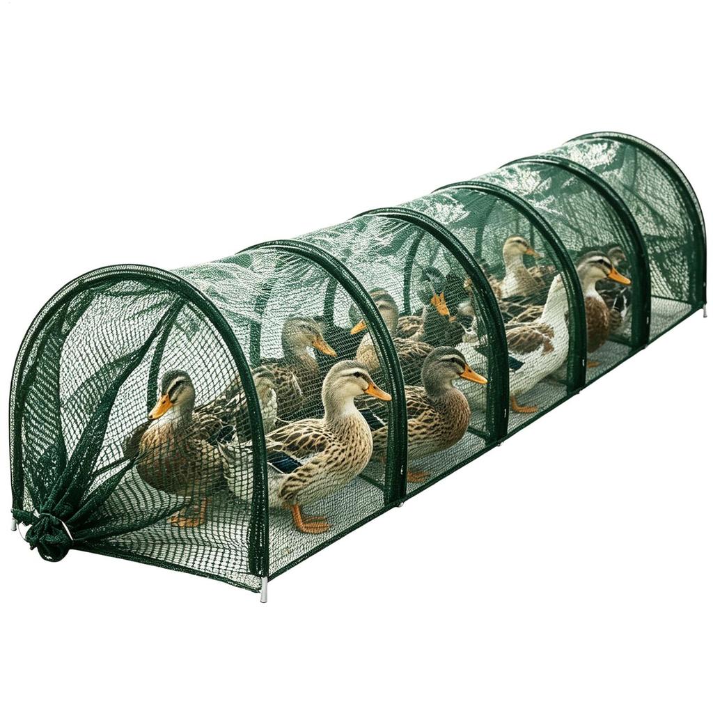 Túnel Plegable Largo de Instalación Rápida Flexible para Jardín, Pollo, Patos, Gansos, Conejos, Mascotas Pequeñas, Polluelos, Codornices
