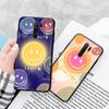 Black Case for Xiaomi Redmi 13C Note 9 iPhone XR 7 8 14 15 11 12 13 X XS Pro Max Samsung A25 S23 S24 FE Ultra Plus Happy Smile