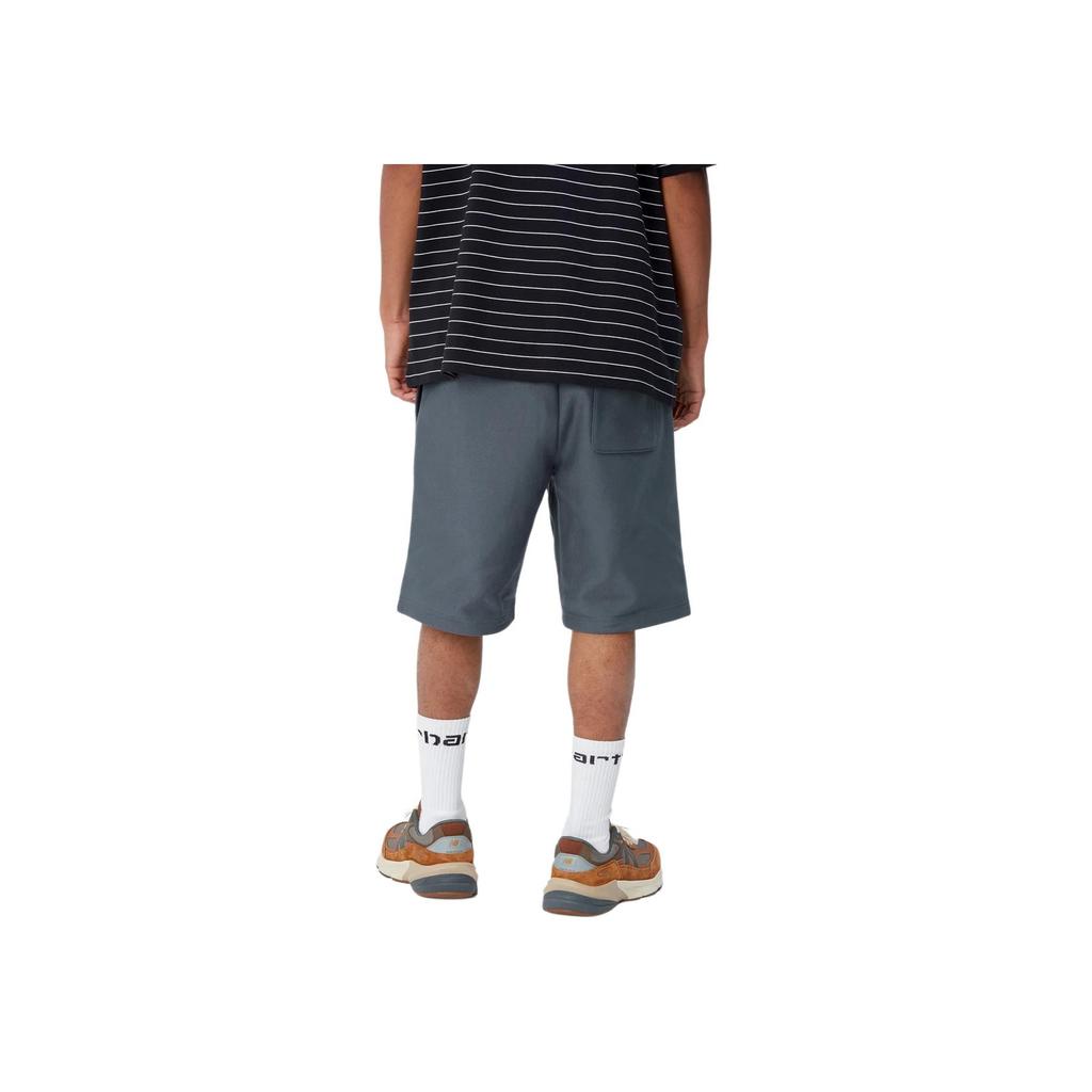 Carhartt WIP American Script Sweat Shorts With Badge Pattern Men Shorts Dark-Gray I031685-1CQ-XX