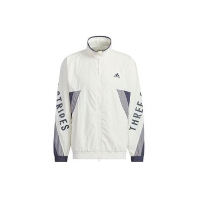 Übergroße Passform, bedruckt, Farbblock, sportliche Freizeitjacke, Unisex-Oberbekleidung, Han-Jade-Weiß, IT4361