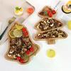 Kreative Weihnachtsbaumform Holz Serviertablett für Süßigkeiten Snacks Nüsse Trockenfrüchte Frühstück Dessert Hochzeitsfeier Heimdeko