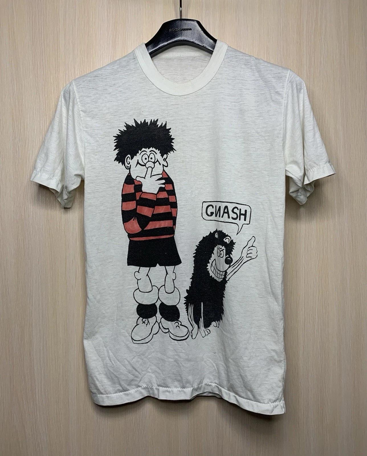 Vintage Dennis The Menace And Gnasher Super T-Shirt NP023 FREE SHIPPING S