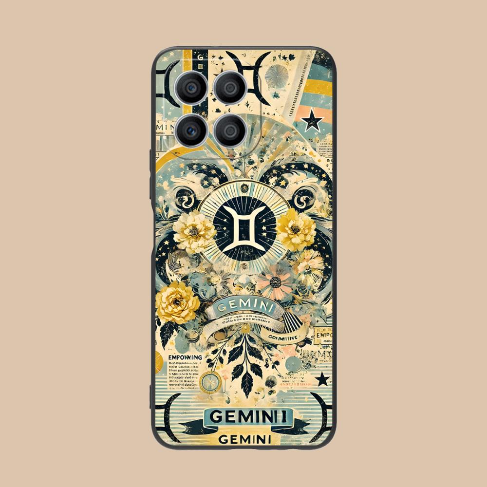 Zodiac Sign Gemini Mobile Phone Case for Honor 90 80 70 60 50 30 20 10 9 8 7 Pro S SE Lite 5G Colorful Printing Cover Luxury