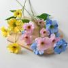 Fleur d'orchidée papillon artificielle 6 têtes floraison Branche de fleur en fausse soie avec tige pour mariage maison bureau fête hôtel décoration