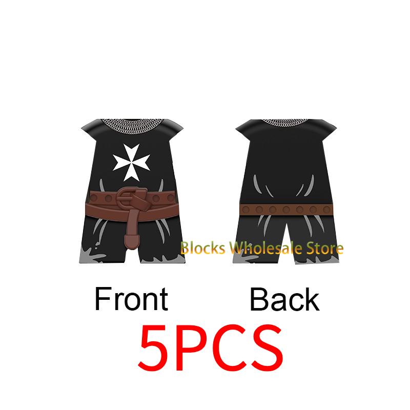 Medieval Military Castle Knight Building Blocks - King Figures with Helmet Armor and Weapon Accessories