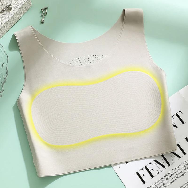 Seamless Invisible Foundation Vest Bra Wire-free Thin Breathable Plus Size Underwear for Women