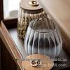 High Borosilicate Glass Tea and Candy Storage Jar with Bamboo Sealed Lid and Copper Ring