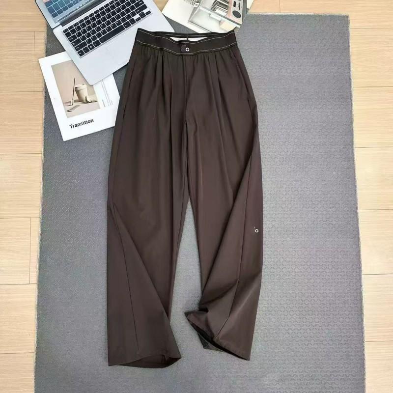 Womens High Waist Straight Leg Woven Casual Pants Reflective Print Daily Wear