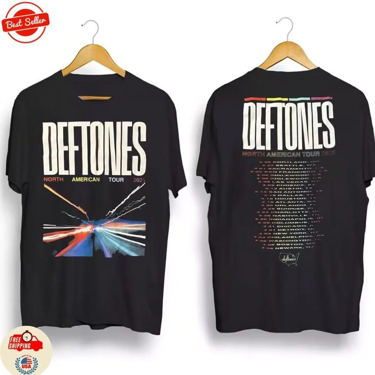 НОВИНКА - Deftones 2025 Североамериканский тур Черная футболка Подарки Фанату S-5XL Унисекс Футболка L