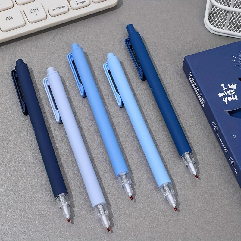 5 Pcs Minimalist Style Gel Pen Ballpoint Pens, 0.5mm Black Signature Pens, Office and Learning Supplies (black Ink)