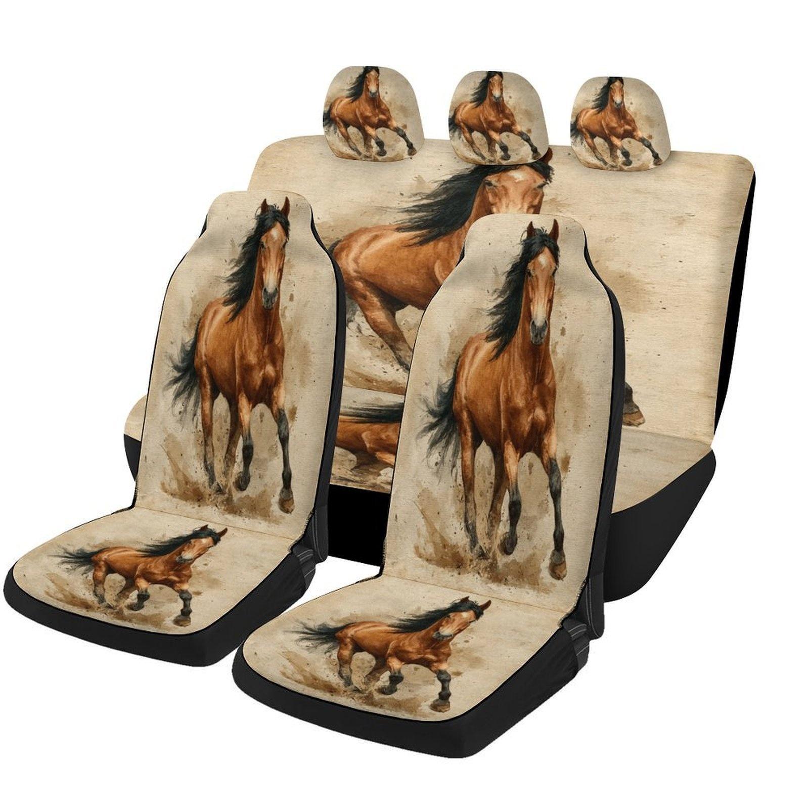 Running Horse Designed Car Seat Cover