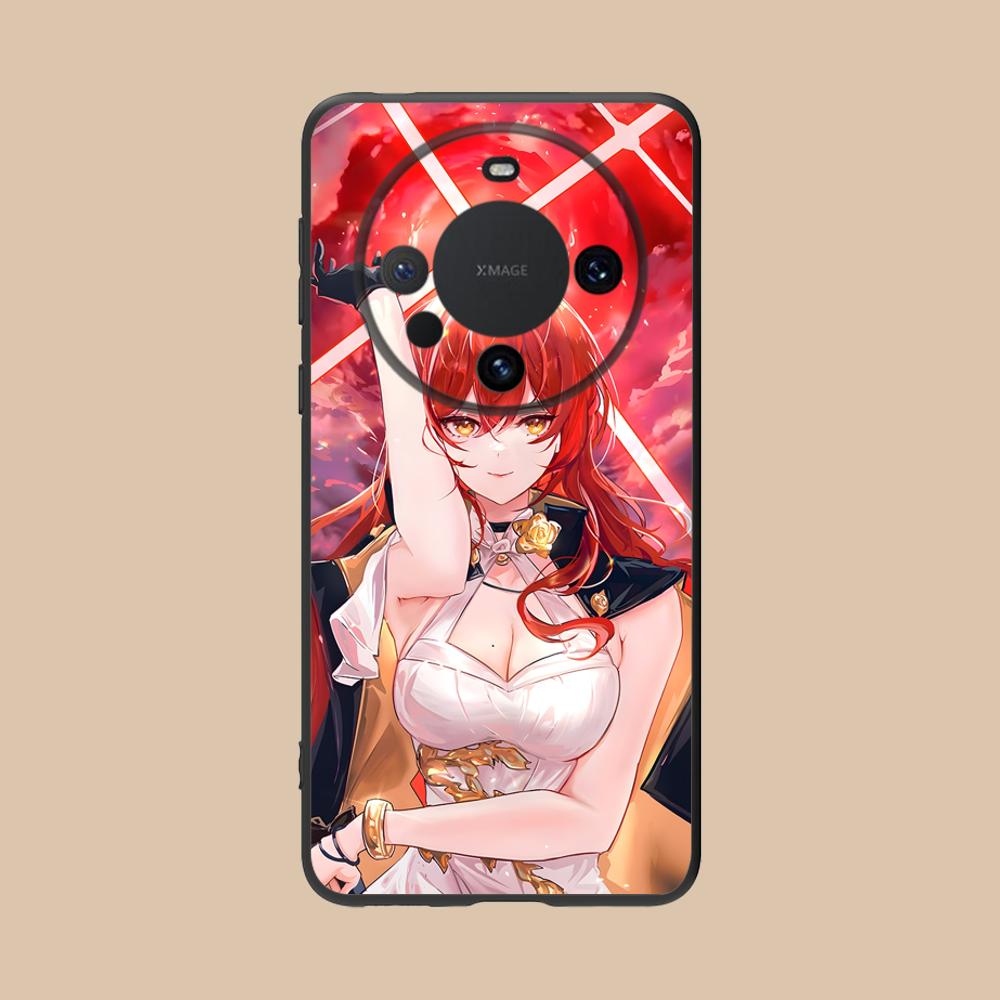 HSR Himeko Matte TPU Mobile Phone Case for Huawei Mate 60 50 40 30 20 10 Pro Plus Lite E 5G Colorful Printing Cover