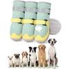 Dog Boots Outdoor Walks Breathable Reflective Long Cuff Shoes With Hook Loop Durable Rubber Sole
