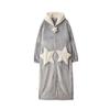 Couple Star Nightgowns New In Autumn Winter Korean Version Loungewear Coral Velvet Thickened Nightwear Men's Long Sleepwear