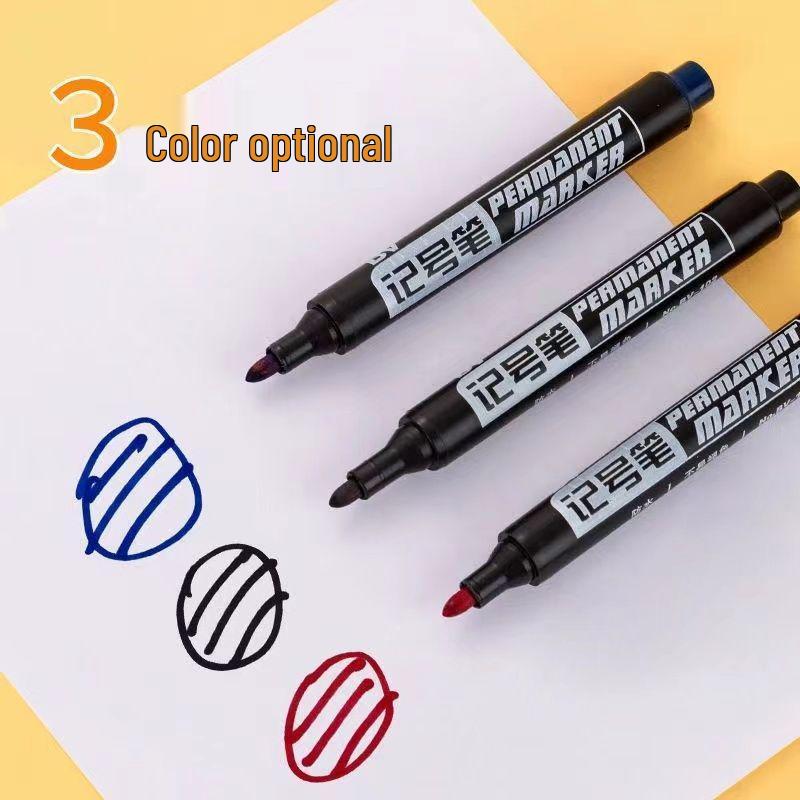 Large Tip Quick-Drying Black Oil-Based Marker - Waterproof, Oil-Proof, Fade-Proof, Express Delivery чёрный