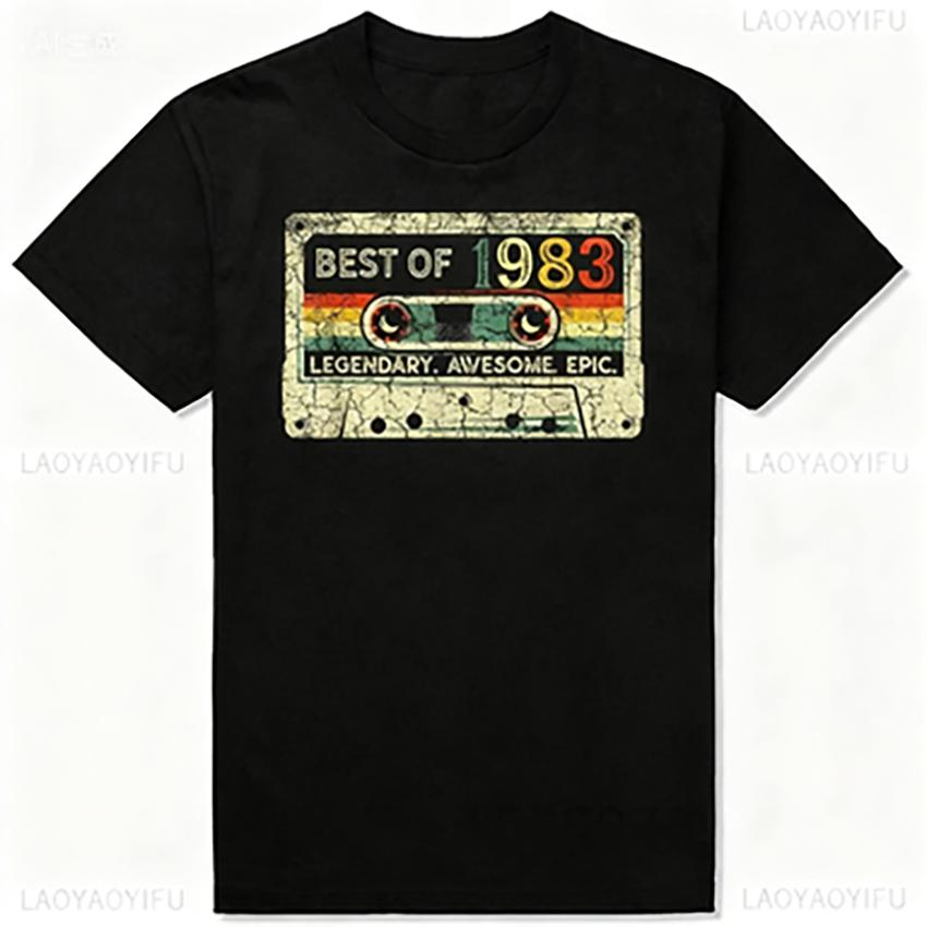 Vintage Made in 1983Edition  Birthday Gift T-Shirt Women Retro Casual Short Sleeve