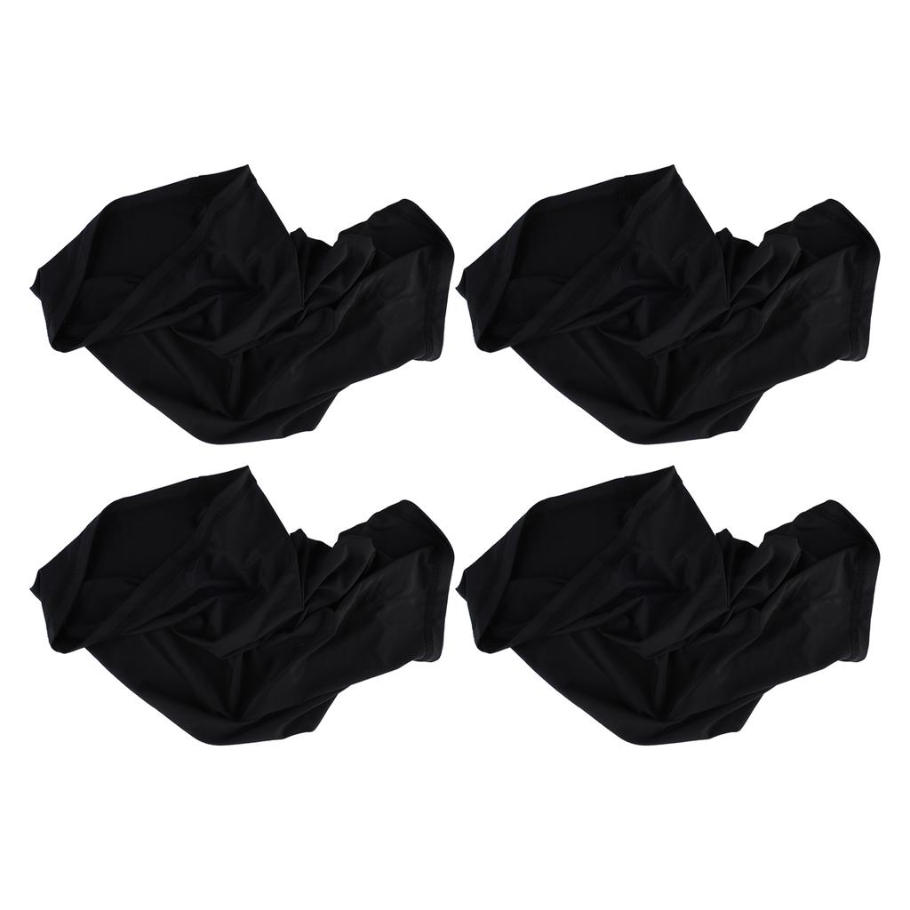 4Pcs Black Color Ice Silk Sun Protection Headgear Comfortable Breathable Headwear Face Cover for Cycling