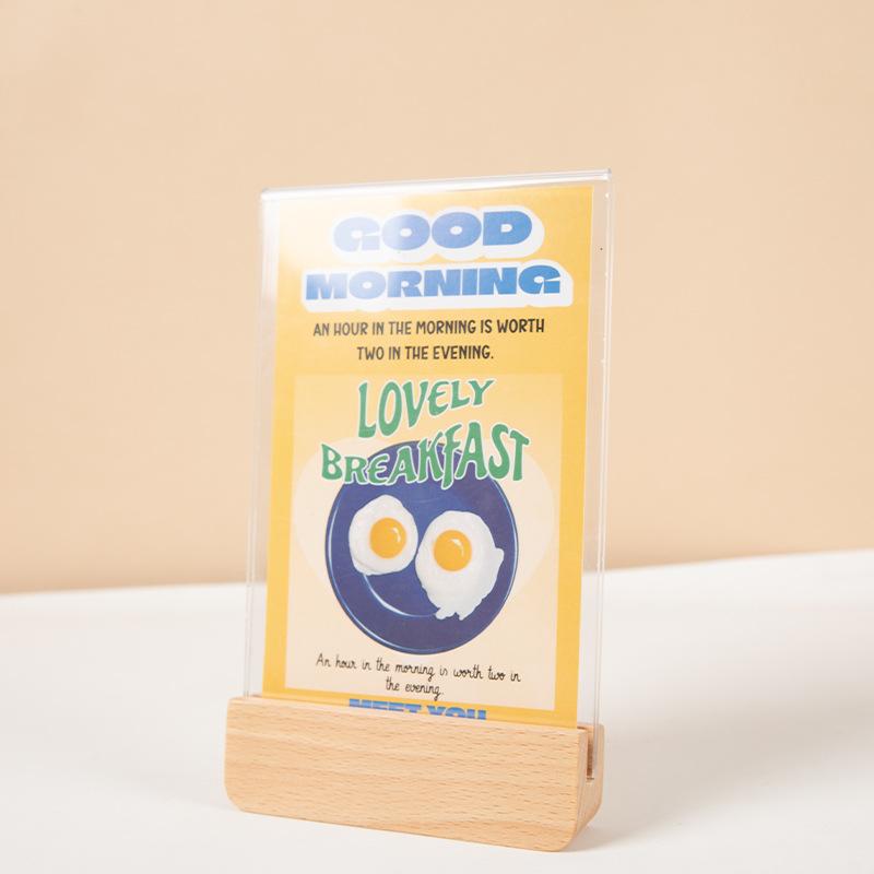 Акриловая фоторамка Прозрачная подставка-дисплей для семейного портрета Настольная памятная фотография 10.2x15.2cm