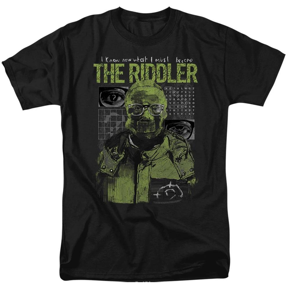 DC Comics - The Batman - Riddler Illustration - Adult Unisex T-Shirt - Black XXL
