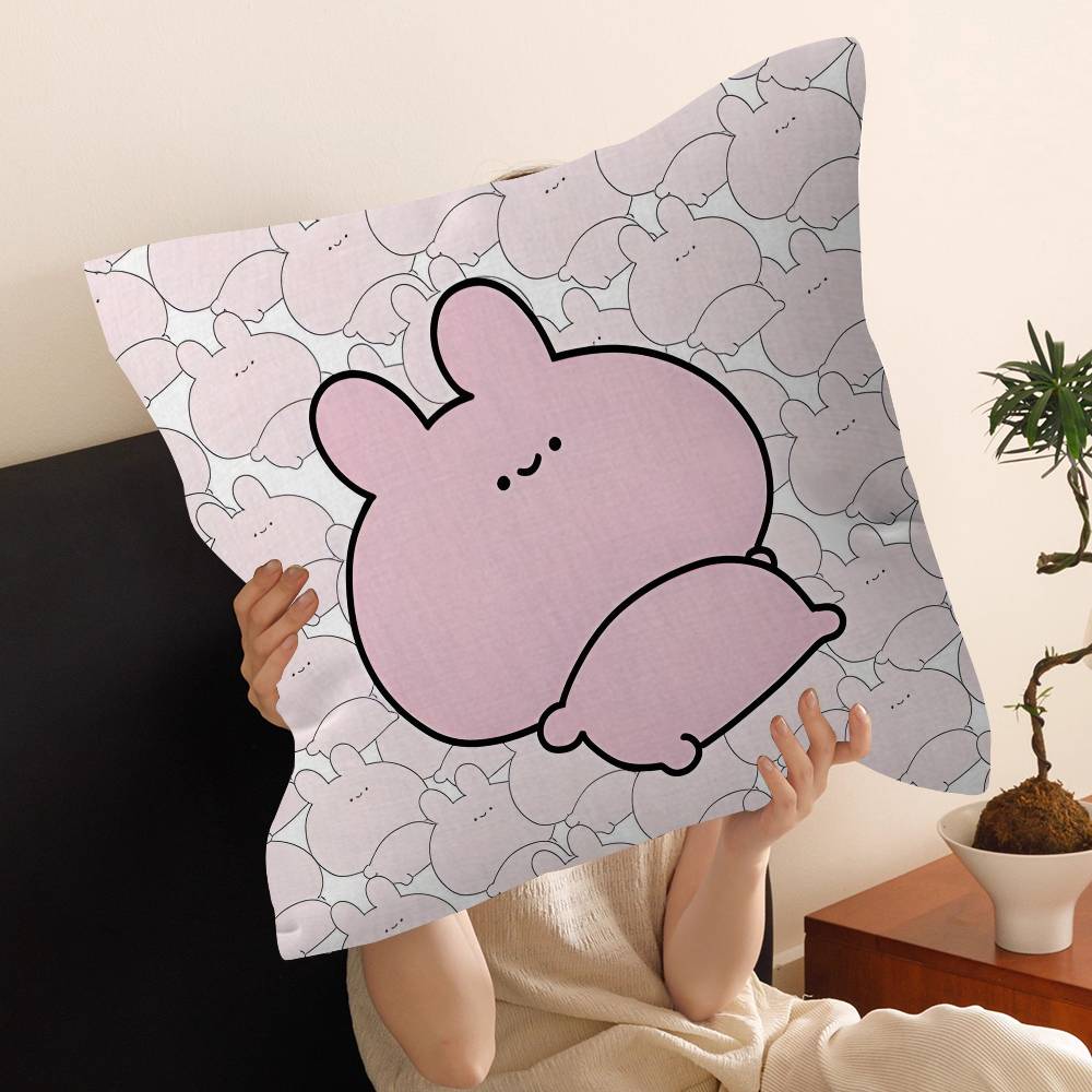 Cartoon Asamimichaan Asleep Cute Asamimi Office Cushion Pillowcase Car Cushion CoverXCM Lumbar Pillowcase Sofa Pillowcover