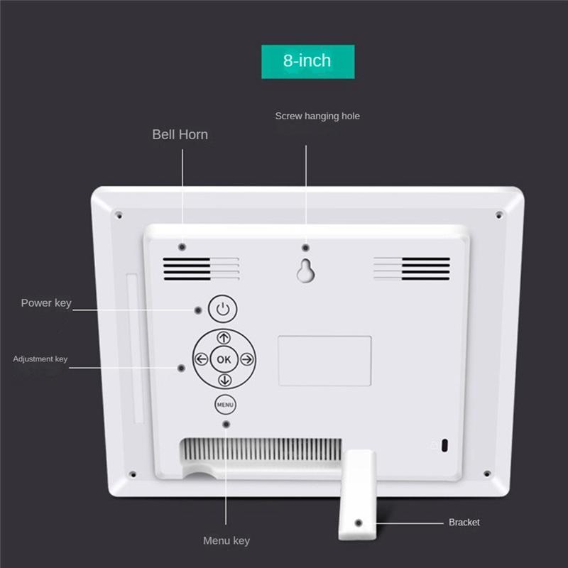 2025+ 8 inch Alarm -Dementia Clock with Custom Reminders&Remote Control Clock with Date Helps Memory Loss/Alzheimer's-EU Plug